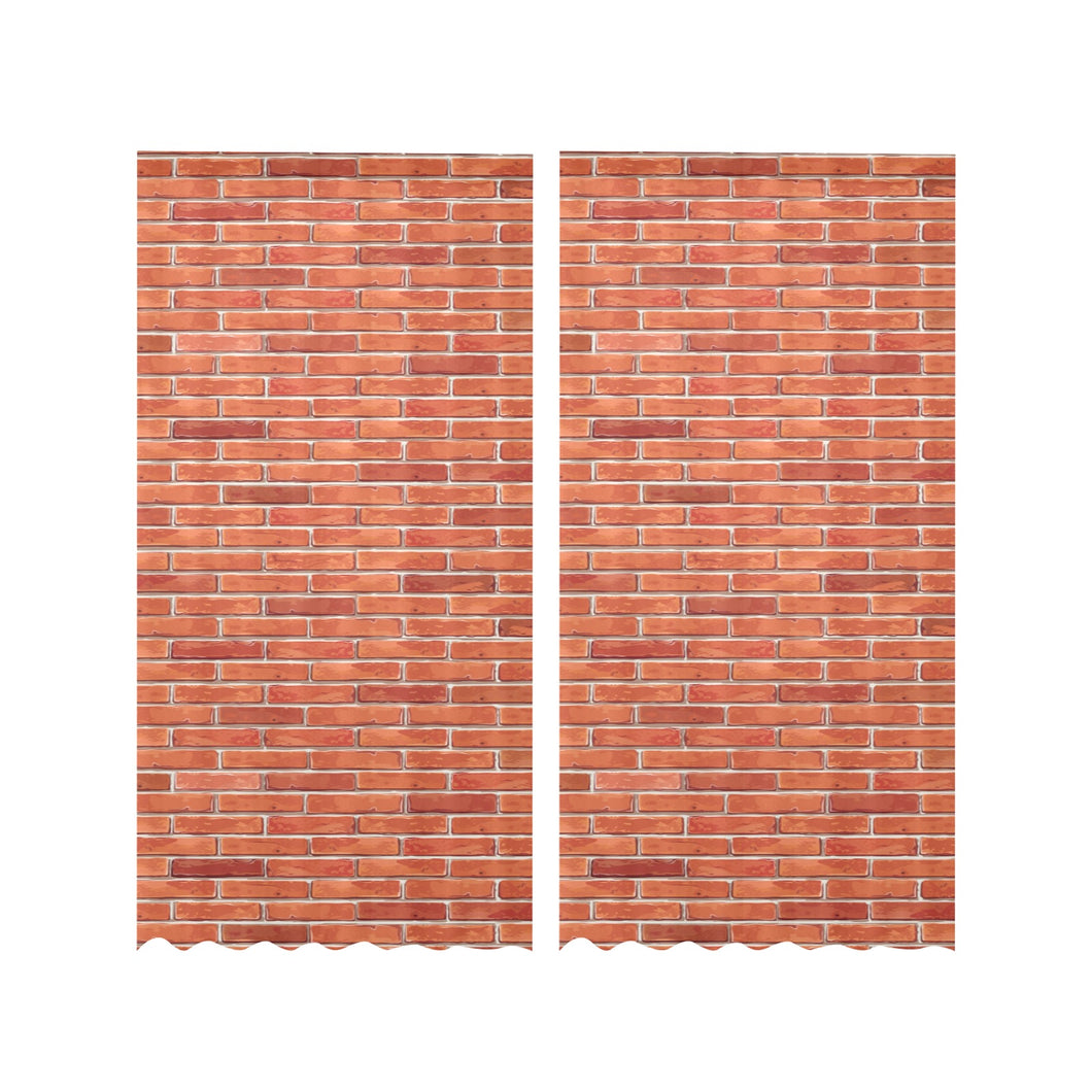 Brick Printed Pattern Print Design 03 Gauze Curtain