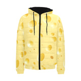 Cheese texture Men's Padded Hooded Jacket