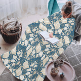 Sea turtle Polynesian Tribal design pattern Blanket Robe with Sleeves