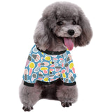 Colorful mushroom design pattern All Over Print Pet Dog Round Neck Fuzzy Shirt