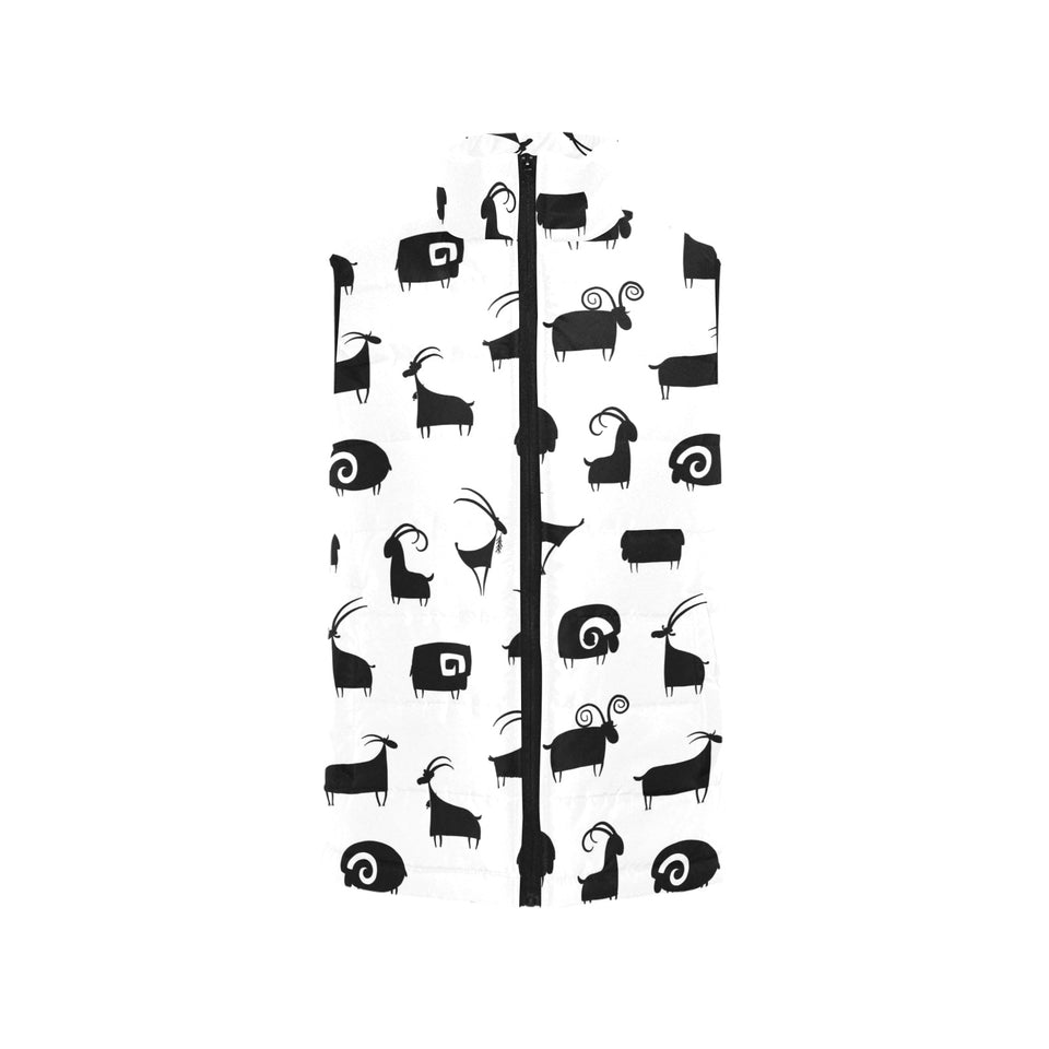 Goat ram pattern Women's Padded Vest