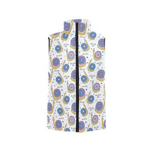 Snail Pattern Print Design 05 Men's Padded Vest