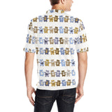 Teddy Bear Pattern Print Design 02 Men's All Over Print Polo Shirt