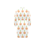 cute onions smiling faces Men's Long Sleeve Belted Night Robe