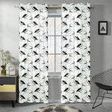 Pelican Pattern Print Design 02 Gauze Curtain