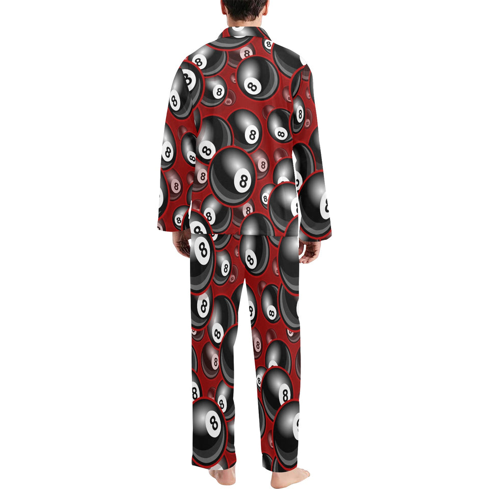 Billiard Ball Pattern Print Design 05 Men's Long Pajama Set
