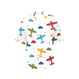 Airplane star cloud colorful Women's All Over Print Hawaiian Shirt
