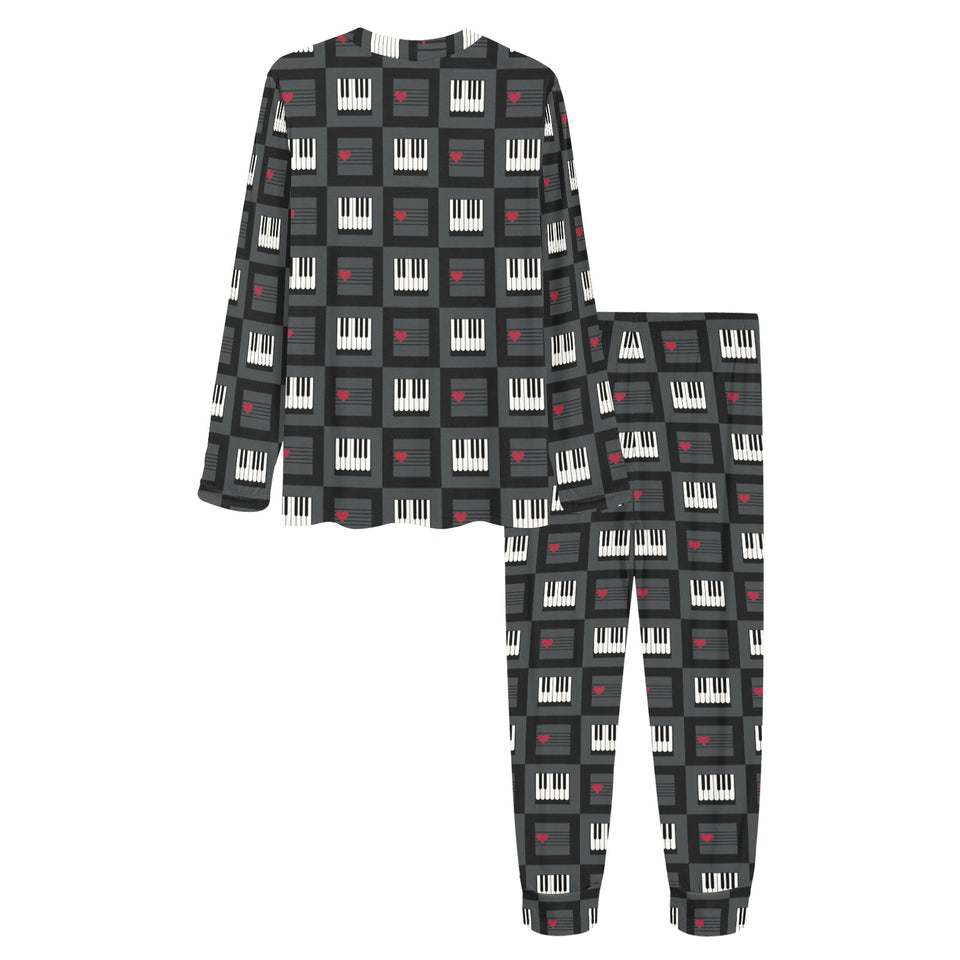 Piano Pattern Print Design 05 Women's All Over Print Pajama Set