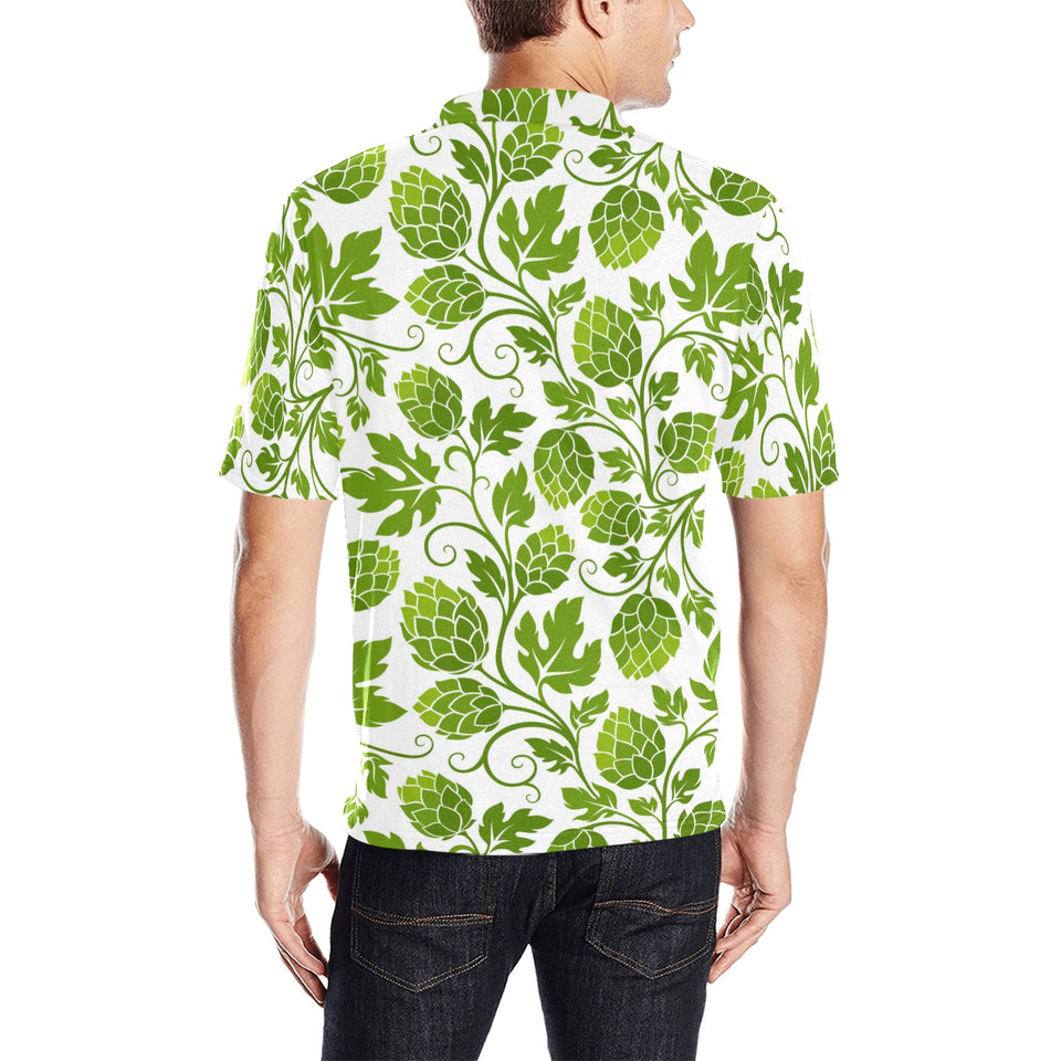 Hop design pattern Men's All Over Print Polo Shirt