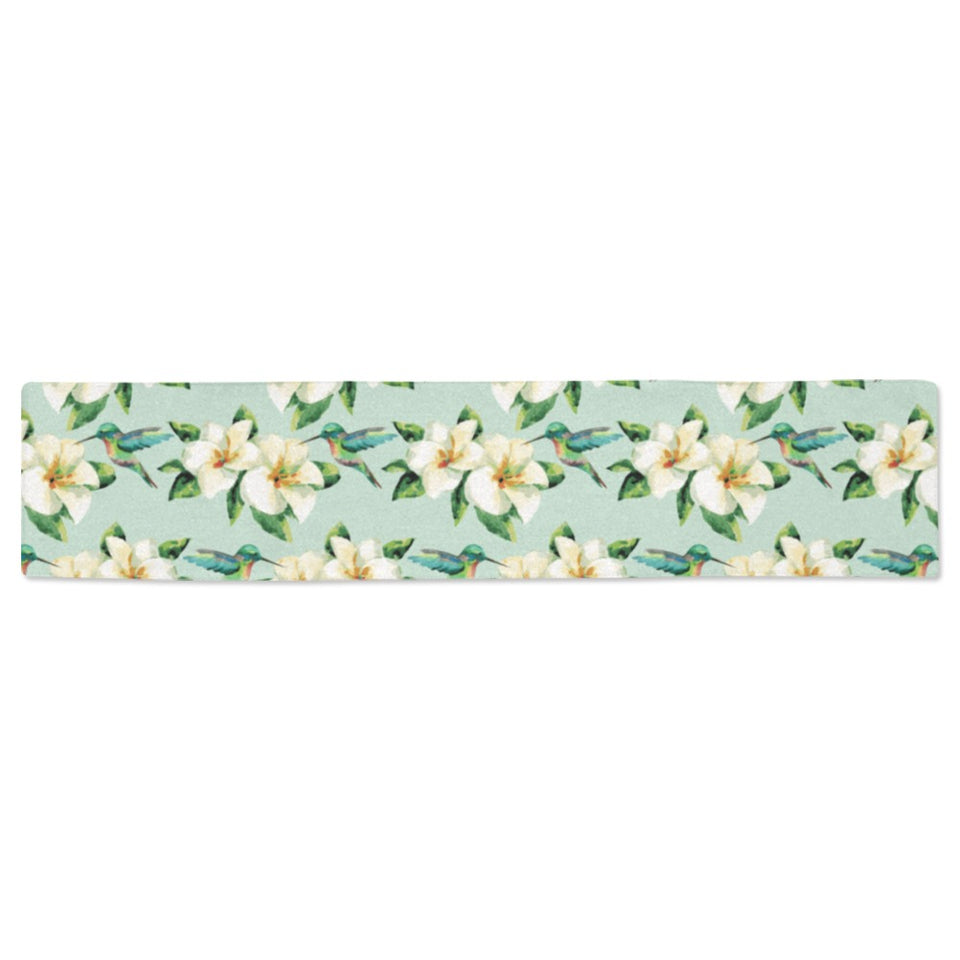 Hummingbird Pattern Print Design 01 Table Runner
