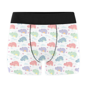 Hippopotamus Pattern Print Design 03 Men's All Over Print Boxer Briefs Men's Underwear