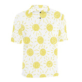 hand drawn sun pattern Men's All Over Print Polo Shirt