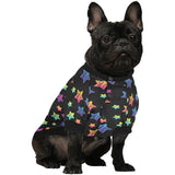 Colorful star pattern All Over Print Pet Dog Round Neck Fuzzy Shirt