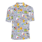Math Pattern Print Design 04 Men's All Over Print Polo Shirt