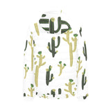Cute cactus pattern Men's Padded Hooded Jacket