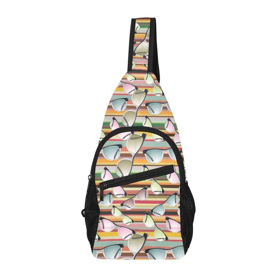 Sun Glasses Pattern Print Design 02 All Over Print Chest Bag