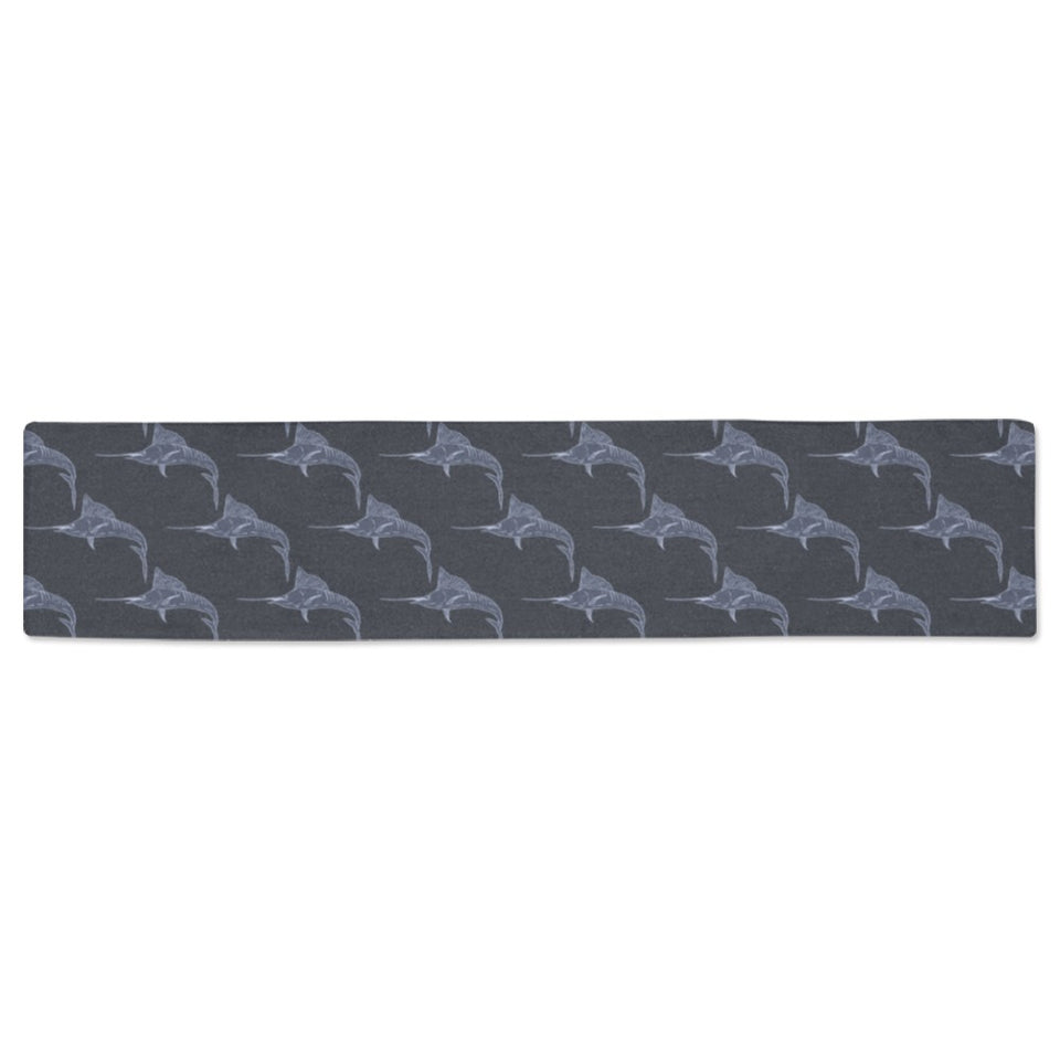 Swordfish Pattern Print Design 03 Table Runner