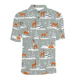 Beautiful deers Winter Christmas Men's All Over Print Polo Shirt