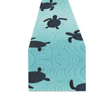 Sea turtle with blue ocean backgroud Table Runner