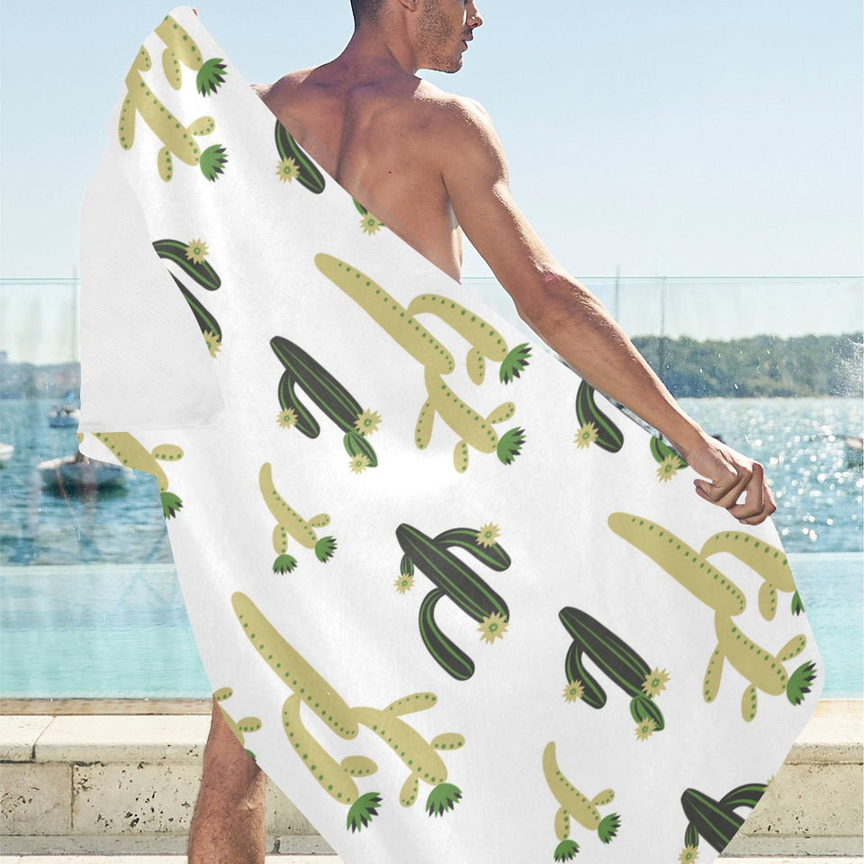 Cute cactus pattern Beach Towel