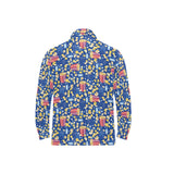 Popcorn Pattern Print Design 01 Men's Long Sleeve Polo Shirt