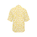 Fried Eggs Pattern Print Design 05 Women's All Over Print Hawaiian Shirt