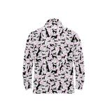 Greyhound Pattern Print Design 02 Men's Long Sleeve Polo Shirt