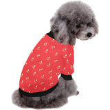 strawberry texture skin pattern All Over Print Pet Dog Round Neck Fuzzy Shirt