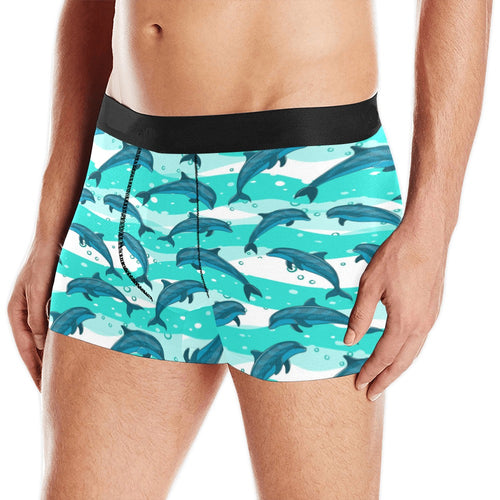 Dolphin sea pattern Men's All Over Print Boxer Briefs Men's Underwear