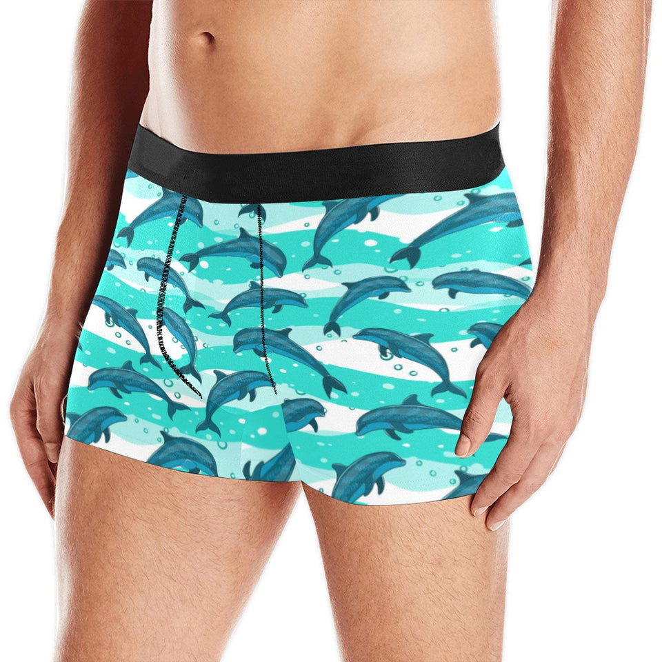 Dolphin sea pattern Men's All Over Print Boxer Briefs Men's Underwear