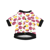 Passion fruit design pattern All Over Print Pet Dog Round Neck Fuzzy Shirt