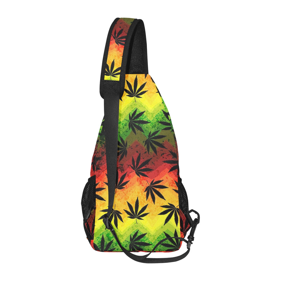 Canabis Marijuana Weed Pattern Print Design 03 All Over Print Chest Bag