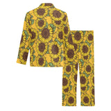 Sunflower pattern Men's Long Pajama Set