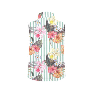 Colorful orchid flower pattern Men's Padded Vest