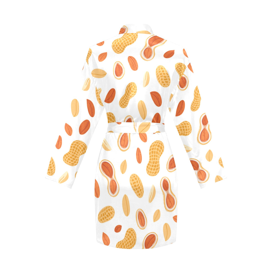 peanuts pattern Women's Long Sleeve Belted Night Robe
