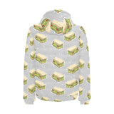 Sandwich Pattern Print Design 05 Men's Padded Hooded Jacket