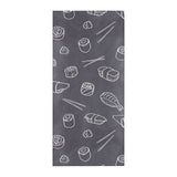 sushi pattern black background Beach Towel