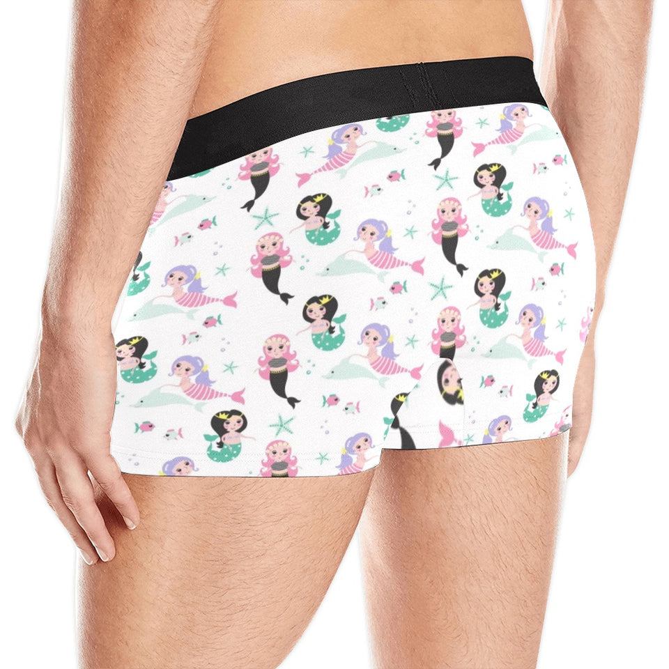 cute mermaid dolphin fish starfish pattern Men's All Over Print Boxer Briefs Men's Underwear