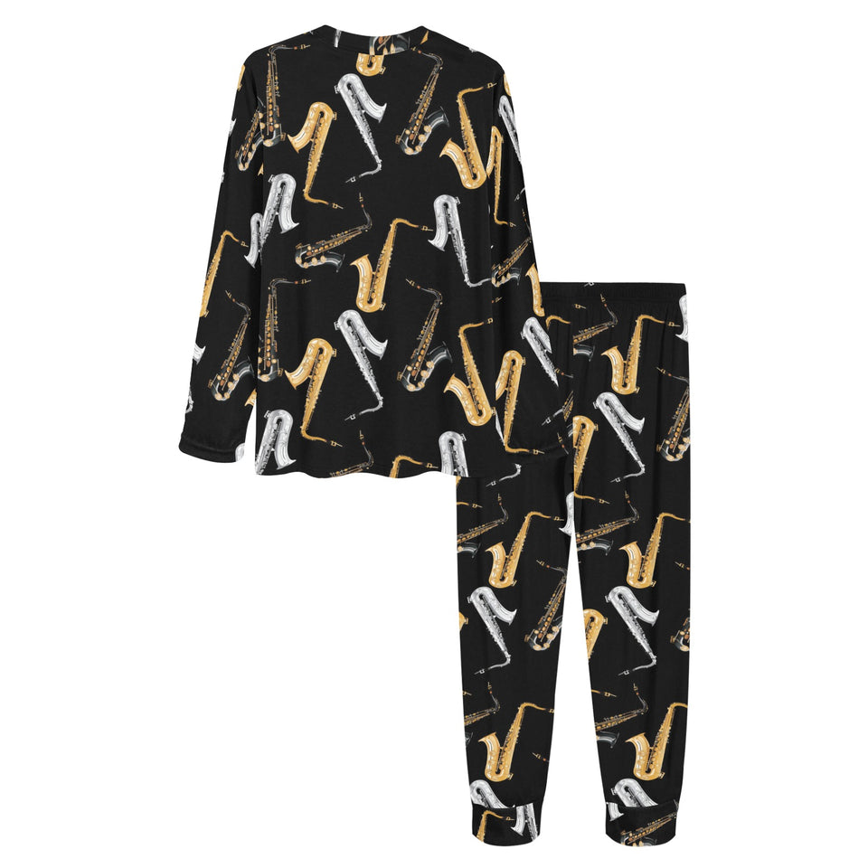 saxophone design pattern Women's All Over Print Pajama Set