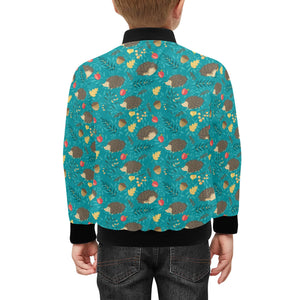 Hedgehog Pattern Print Design 01 Kids' Boys' Girls' Bomber Jacket