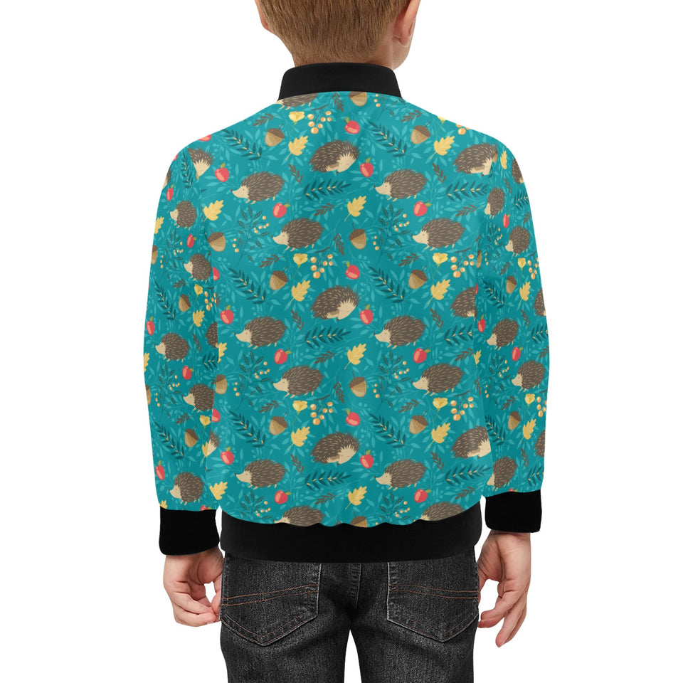 Hedgehog Pattern Print Design 01 Kids' Boys' Girls' Bomber Jacket