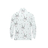 Cute goat design pattern Men's Long Sleeve Polo Shirt
