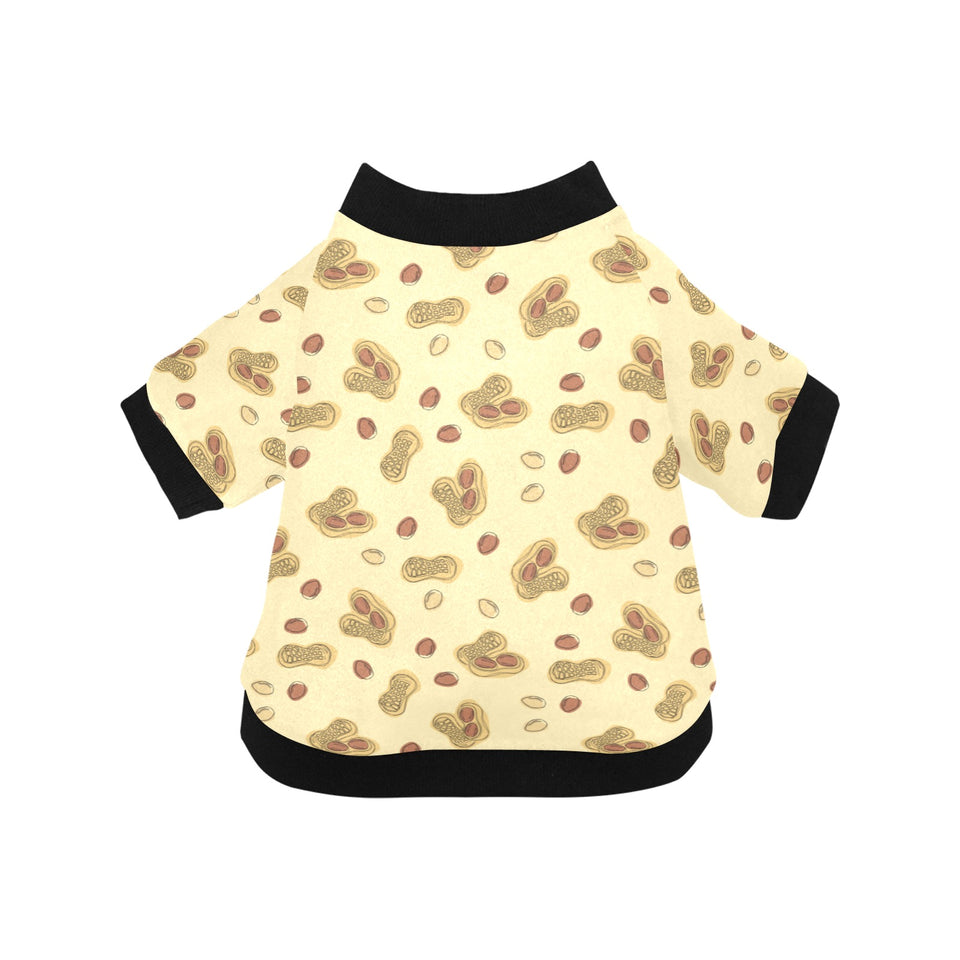 peanuts design pattern All Over Print Pet Dog Round Neck Fuzzy Shirt