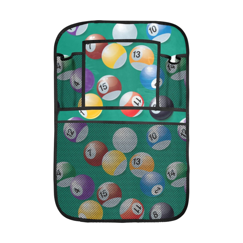 Billiard Ball Pattern Print Design 01 Car Seat Back Organizer