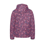 Eiffel Tower Heart Pattern Print Design 04 Kids' Boys' Girls' Padded Hooded Jacket