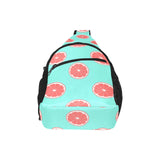 Grapefruit green background All Over Print Chest Bag