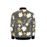 Beautiful gold autumn maple leaf pattern Kids' Boys' Girls' Bomber Jacket