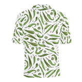 Hand drawn sketch style green Chili peppers patter Men's All Over Print Polo Shirt