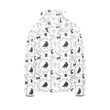 Crows floral wreath rabbit pattern Kids' Boys' Girls' Padded Hooded Jacket