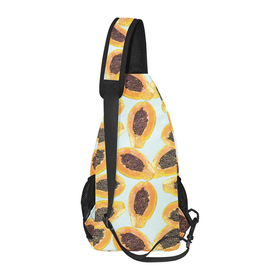 Watercolor papaya pattern All Over Print Chest Bag